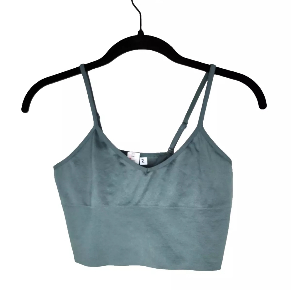 Forever 21 Crop Cami in Green Size M/L